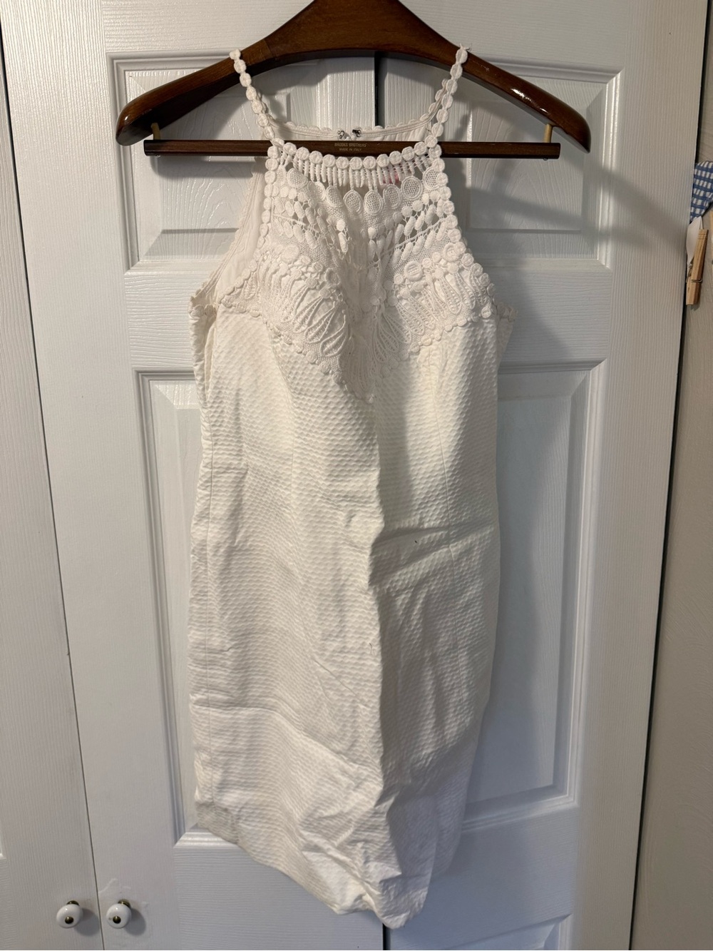 Lilly Pulitzer White Crochet Halter Mini Dress